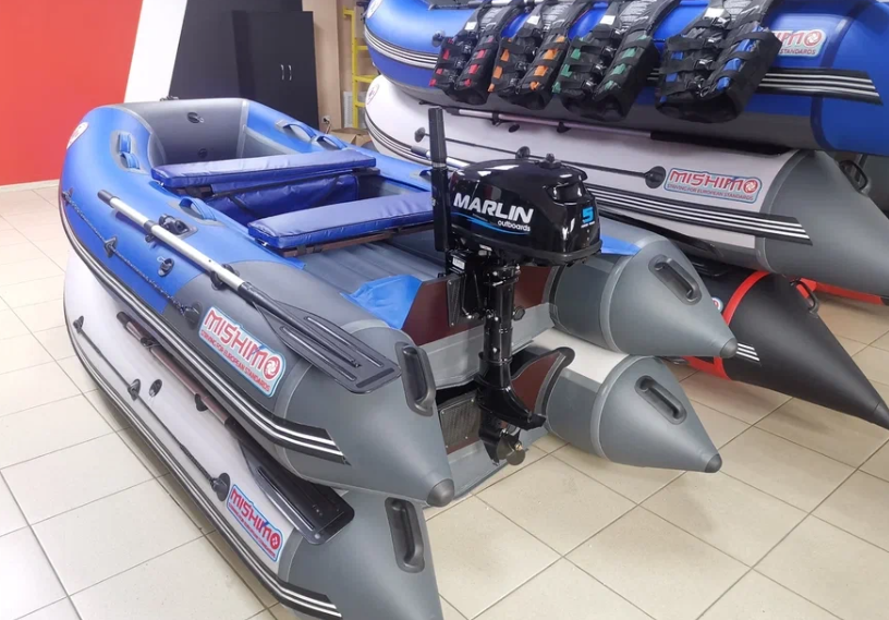 КОМПЛЕКТ ЛОДКА MISHIMO LITE 315 + МОТОР 5л.с в Новом Уренгое