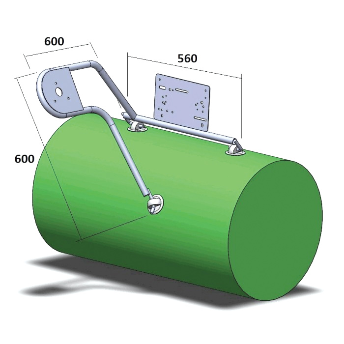 Стойка рулевая с креплением на баллон надувной лодки 25мм в Новом Уренгое
