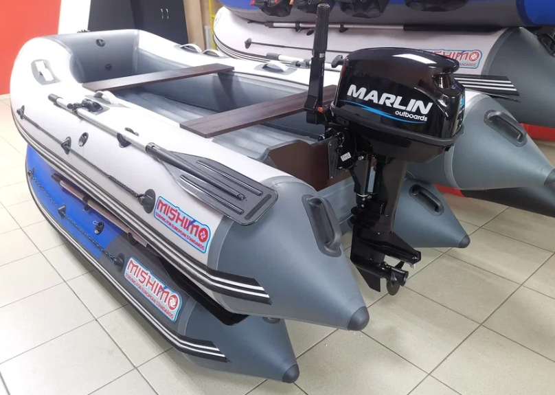 КОМПЛЕКТ ЛОДКА MISHIMO LITE 350 + МОТОР 9,8 Л.С. в Новом Уренгое