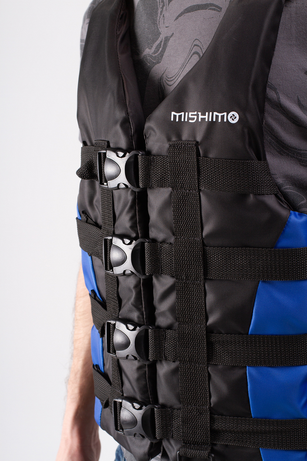 Жилет спасательный MISHIMO PRO Премиум качества Черно-синий в Новом Уренгое