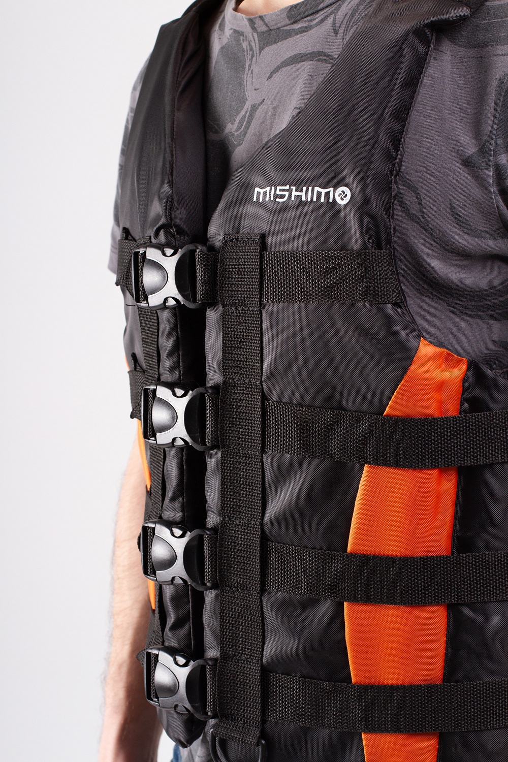 Жилет спасательный MISHIMO PRO Премиум качества Черно-оранжевый в Новом Уренгое
